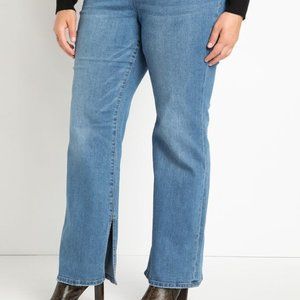 Jeans Classic Fit Split Inseam Hem Straight Leg Jean